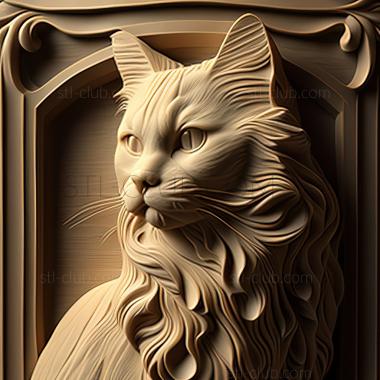 3D model st Turkish Angora cat (STL)